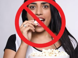 Avoid Foods like popcorn with Braces On